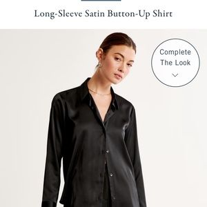 Long Sleeve Satin Button Up